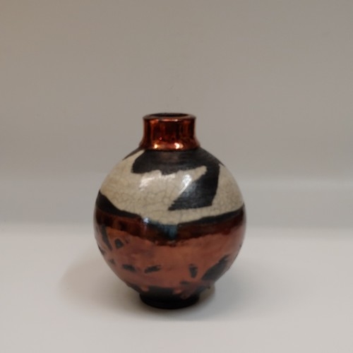 #220721 Raku Copper, White Crackle and Black $22 at Hunter Wolff Gallery